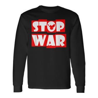 戦争なし 反戦 平和のハト 長袖Tシャツ - Kawaiitshirt