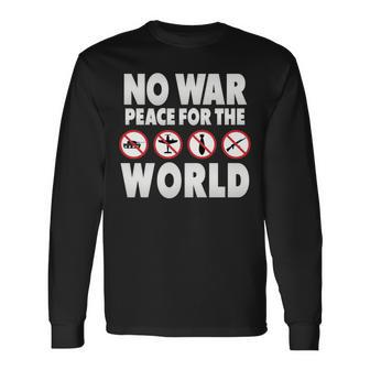 戦争禁止、平和、反戦、戦争禁止 長袖tシャツ 長袖Tシャツ - Kawaiitshirt