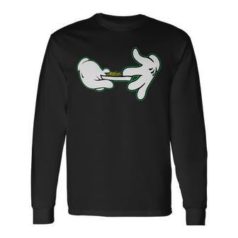 手巻きジョイント 漫画 マリファナ ウィードポット 大麻 新品 長袖Tシャツ - Kawaiitshirt