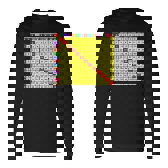 掛け算表チャート 算数シャツ 教師 学生服 長袖Tシャツ - Kawaiitshirt