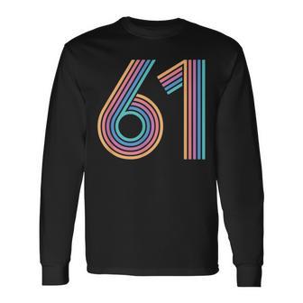 数字 61 61周年記念 男女 61歳の誕生日 長袖Tシャツ - Kawaiitshirt