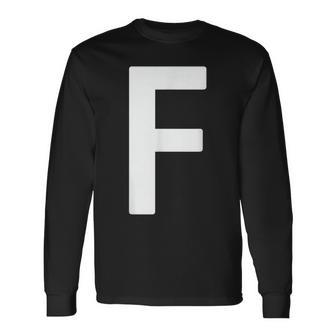 文字f 小文字 アルファベットマッチング ハロウィン Abc 長袖Tシャツ - Kawaiitshirt
