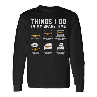 暇な時間にやること トランペットトランペット 長袖Tシャツ - Kawaiitshirt