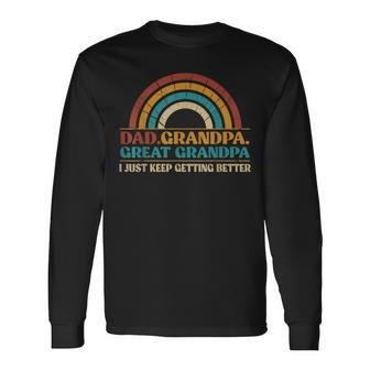 メンズ 曽祖父お父さんおじいちゃんひいおじいちゃんの父の日 長袖Tシャツ - Kawaiitshirt