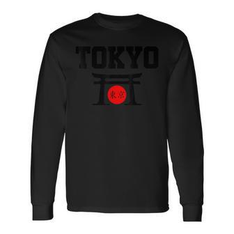 東京日本国旗お土産 長袖Tシャツ - Kawaiitshirt