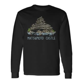 松本城 日本 長袖Tシャツ - Kawaiitshirt
