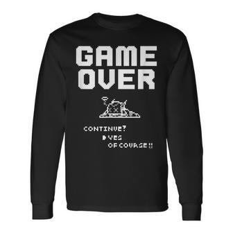 株式会社悪の秘密結社 復刻コンティニュー 長袖Tシャツ - Kawaiitshirt