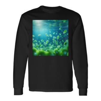 植物プランクトン 動物プランクトン バクテリオプランクトン 長袖Tシャツ - Kawaiitshirt