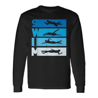 水泳 スイマー 水泳コーチ 長袖Tシャツ - Kawaiitshirt