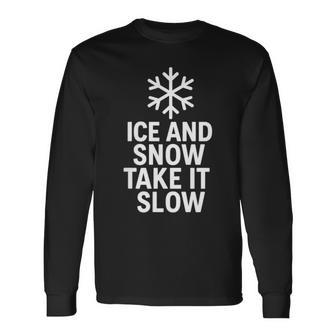 氷と雪で簡単。滑りやすい表面でも天候の安全性。 長袖Tシャツ - Kawaiitshirt
