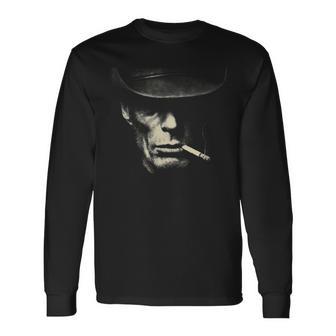 煙草と影のカウボーイ 不思議な煙 長袖tシャツ 長袖Tシャツ - Kawaiitshirt