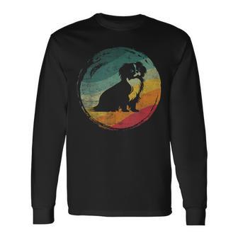 狆犬のレトロなデザイン 長袖Tシャツ - Kawaiitshirt