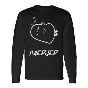 眠っているメジェド、面白い皮肉 長袖tシャツ 長袖Tシャツ - Kawaiitshirt