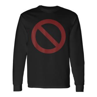 禁止標識 禁止 長袖Tシャツ - Kawaiitshirt