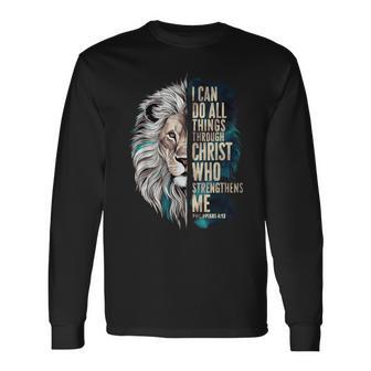 私はキリストを通して何でもできる 長袖Tシャツ - Kawaiitshirt