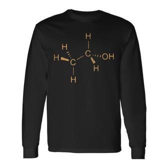 科学 エタノール アルコール化学 白化学 長袖Tシャツ - Kawaiitshirt