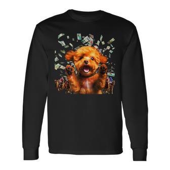 競馬 馬tシャツ 面白いtシャツ トイプードル 馬券 ウマ レース 馬 乗馬 競馬 メンズ おもしろグッズ ネタ 大人 長袖Tシャツ - Kawaiitshirt