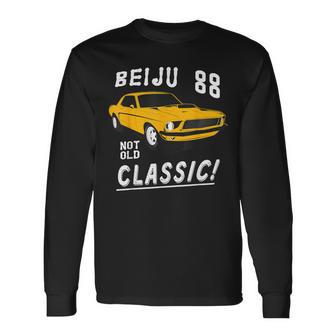 米寿 88歳 Beiju クラシックカー 誕生日祝い 男性向け 長袖Tシャツ - Kawaiitshirt