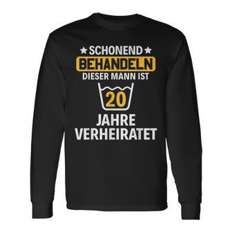 結婚20周年記念 夫 結婚20周年 磁器記念日 長袖Tシャツ - Kawaiitshirt