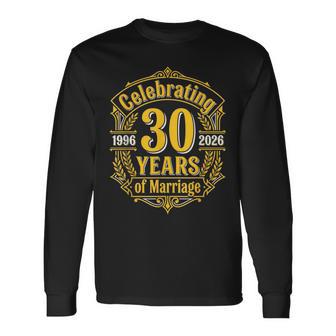 結婚30周年 結婚記念日 1996年 2026年 結婚30年 長袖Tシャツ - Kawaiitshirt
