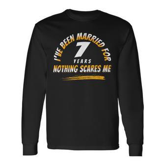 結婚7周年記念 カップル 結婚7周年記念 長袖Tシャツ - Kawaiitshirt