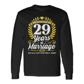 結婚して29年目の結婚記念日を乗り越えた 長袖Tシャツ - Kawaiitshirt