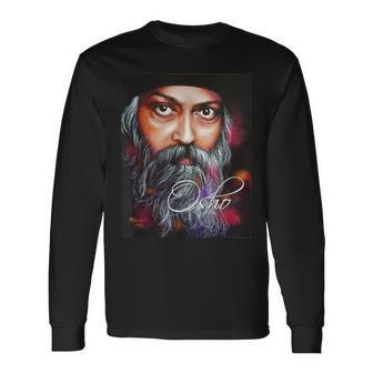 絵画から見たoshoの肖像画 長袖Tシャツ - Kawaiitshirt