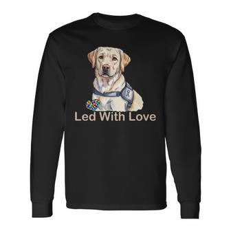 自閉症啓発サポート犬ラブラドールのニューロダイバーシティ 長袖tシャツ 長袖Tシャツ - Kawaiitshirt