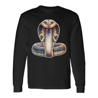 蛇 蛇 コブラ×キングコブラ 蛇 長袖Tシャツ - Kawaiitshirt
