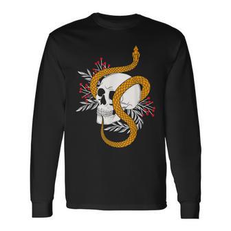 蛇 レディース メンズ 蛇柄 アナコンダ爬虫類 長袖Tシャツ - Kawaiitshirt