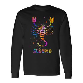 蠍座の星座 長袖Tシャツ - Kawaiitshirt