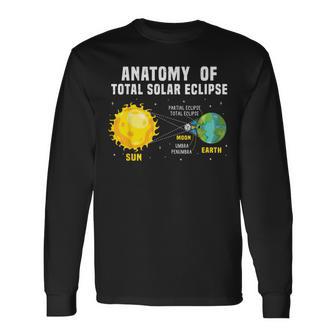 解剖学 皆既日食 2024 サイエンスキッズ 長袖Tシャツ - Kawaiitshirt