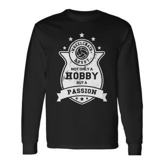 車椅子ラグビーtシャツ 情熱障害 スポーツギフト 長袖Tシャツ - Kawaiitshirt