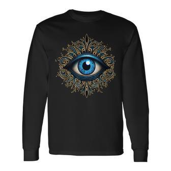 邪眼の呪いの保護。 長袖Tシャツ - Kawaiitshirt