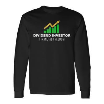 金融フリーダム株式市場株式の配当投資家 長袖Tシャツ - Kawaiitshirt