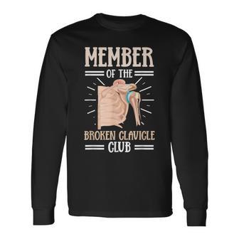 鎖骨 壊れた 面白い 長袖Tシャツ - Kawaiitshirt