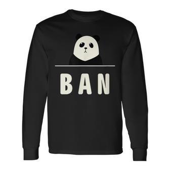 面白い 「Ban」おもしろギャグ-ジョーク 漢字 ばん 文字入り 長袖Tシャツ - Kawaiitshirt
