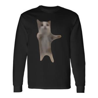 面白い ハッピーキャット ミーム キュート トレンド 長袖Tシャツ - Kawaiitshirt