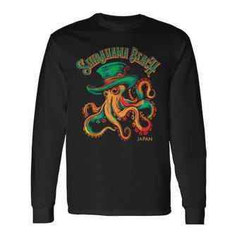 面白い 白浜ビーチ 伊豆半島 サーフ 日本 お土産 長袖Tシャツ - Kawaiitshirt