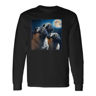 面白いtシャツ パグ 犬 かわいい イヌ わんこ メンズ 犬好き グッズ 面白い 服 ネタ 子供 キッズ 長袖Tシャツ - Kawaiitshirt