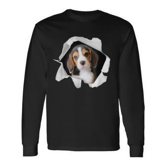 面白いtシャツ ビーグル 犬 イヌ わんこ メンズ 犬好き グッズ かわいい おもしろ 面白い 服 ネタ 長袖Tシャツ - Kawaiitshirt