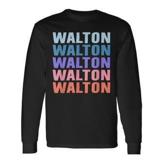 面白いギフト名 Walton 名前入り 長袖Tシャツ - Kawaiitshirt