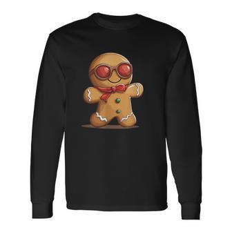 面白いサングラス ジンジャーブレッドマン ビスケット愛好家のための服 長袖Tシャツ - Kawaiitshirt
