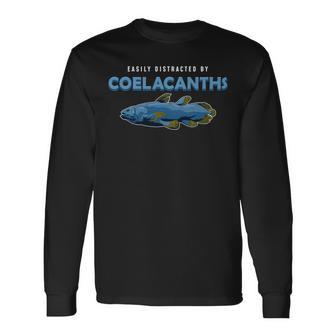面白いシーラカンスス 魚愛好家 古典学者 長袖tシャツ 長袖Tシャツ - Kawaiitshirt