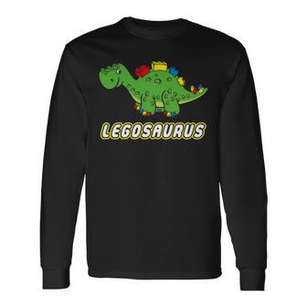 面白い恐竜 レゴサウルス レゴ ザウルス 恐竜 長袖tシャツ 長袖Tシャツ - Kawaiitshirt