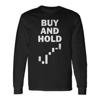 面白い暗号投資家株式トレーダー投資家の購入と保有 長袖Tシャツ - Kawaiitshirt