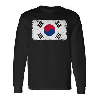 韓国軍 裏面 韓国国旗 長袖Tシャツ - Kawaiitshirt