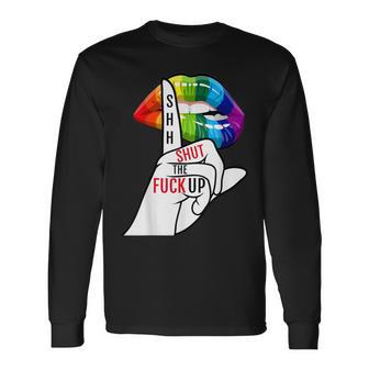 黙ってろよ Lgbtq 長袖Tシャツ - Kawaiitshirt