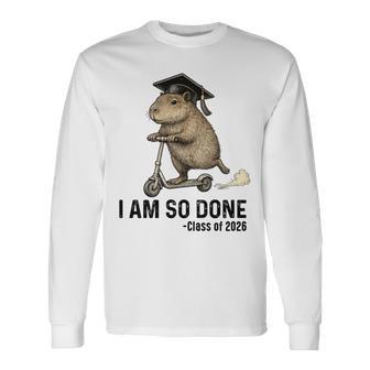 2026年3月卒業生 カピバラさん 長袖tシャツ 長袖Tシャツ - Kawaiitshirt