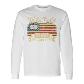 250 Years Birthday America Usa 250Th Anniversary 4Th Of July Tri-Blend Long Sleeve T-Shirt - Thegiftio UK